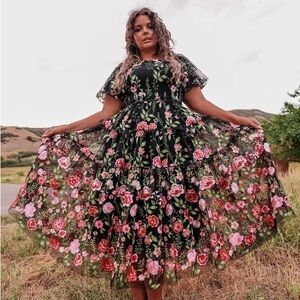 JessaKae Rose Dress Midi